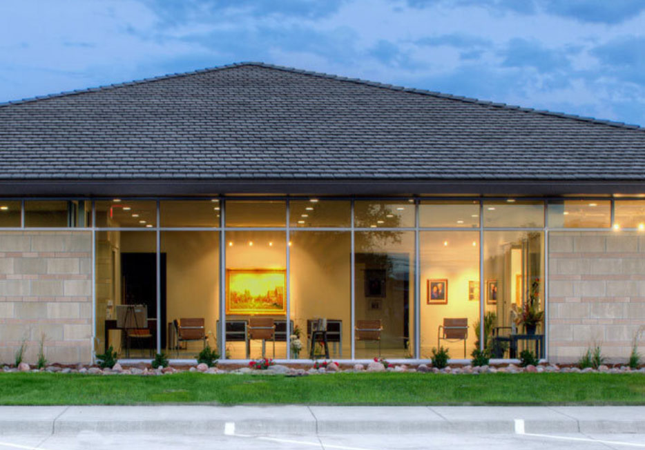 Vernon Filley Art Museum, facade of the museum, featuring As Above, Sow Below, Pratt, KS, February 14, 2024 - Present