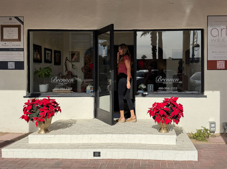 T.H. Brennen Gallery, entering the gallery, featuring The Way of Water, Scottsdale, AZ, December 1, 2025 - January 1, 2026