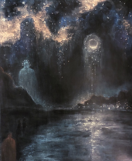 Rise of the Mother, original 2021 figurative pastel painting on paper by Laura L. Krusemark