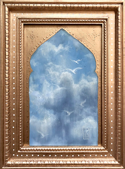 freedom, original 2022 landscape oil painting on wood panel by Laura L. Krusemark