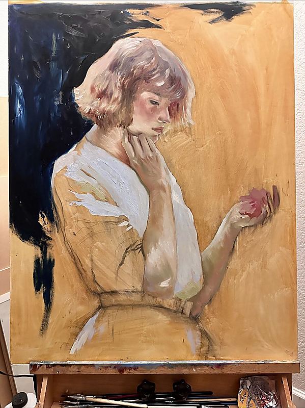 Layering in the brushwork without the added blending